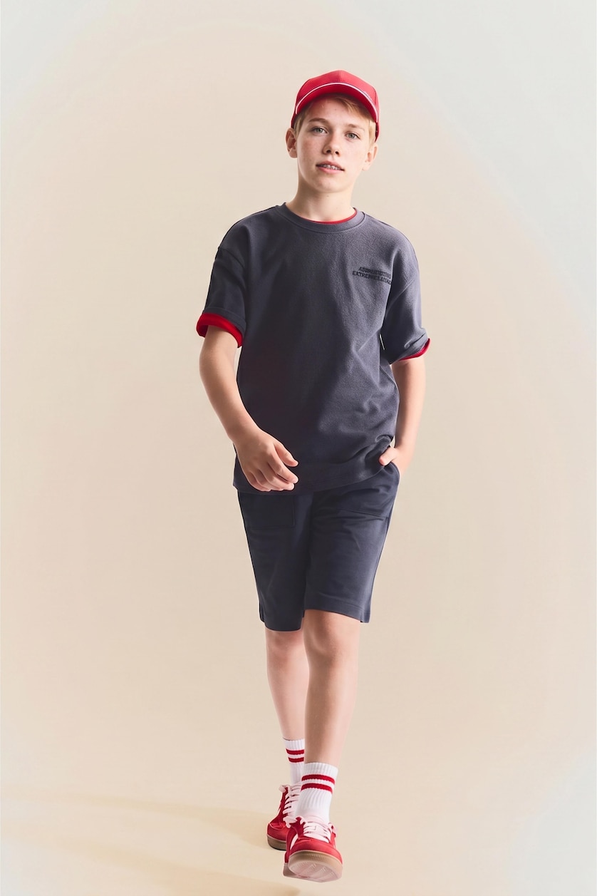 GARÇONS Anthracite Short Coupe régulière pour garçon