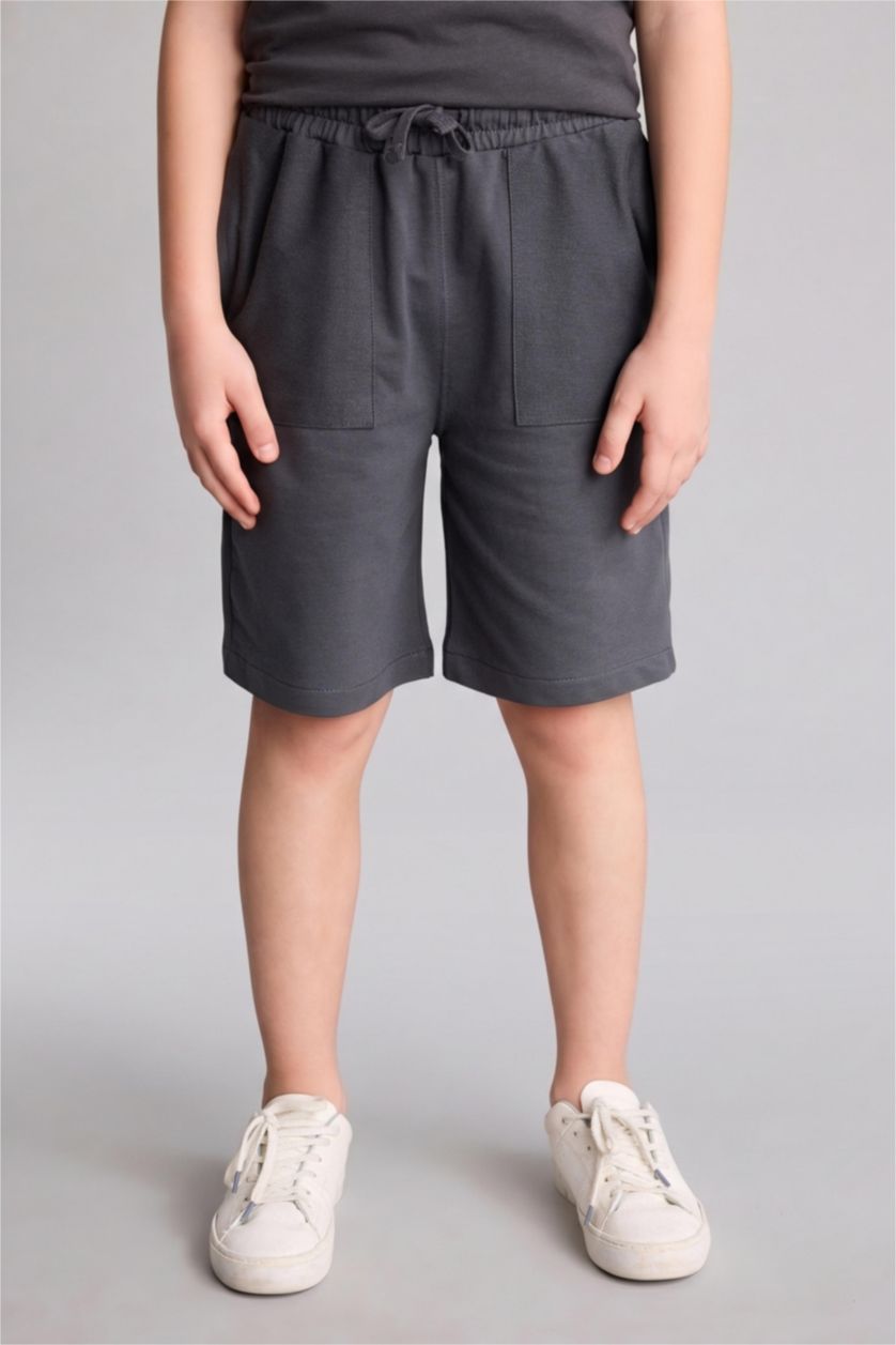 GARÇONS Anthracite Short Coupe régulière pour garçon