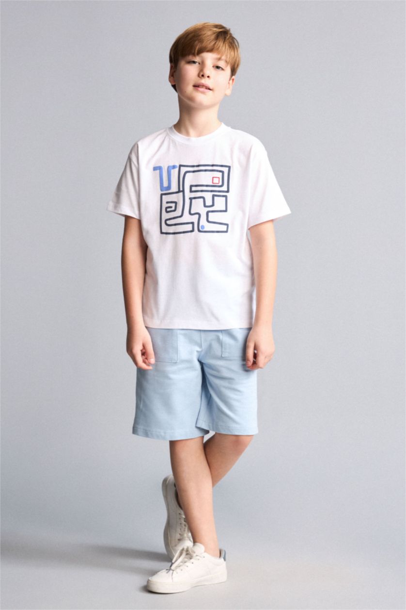 Young Boys - Teen Boys Light Blue Regular Fit Shorts