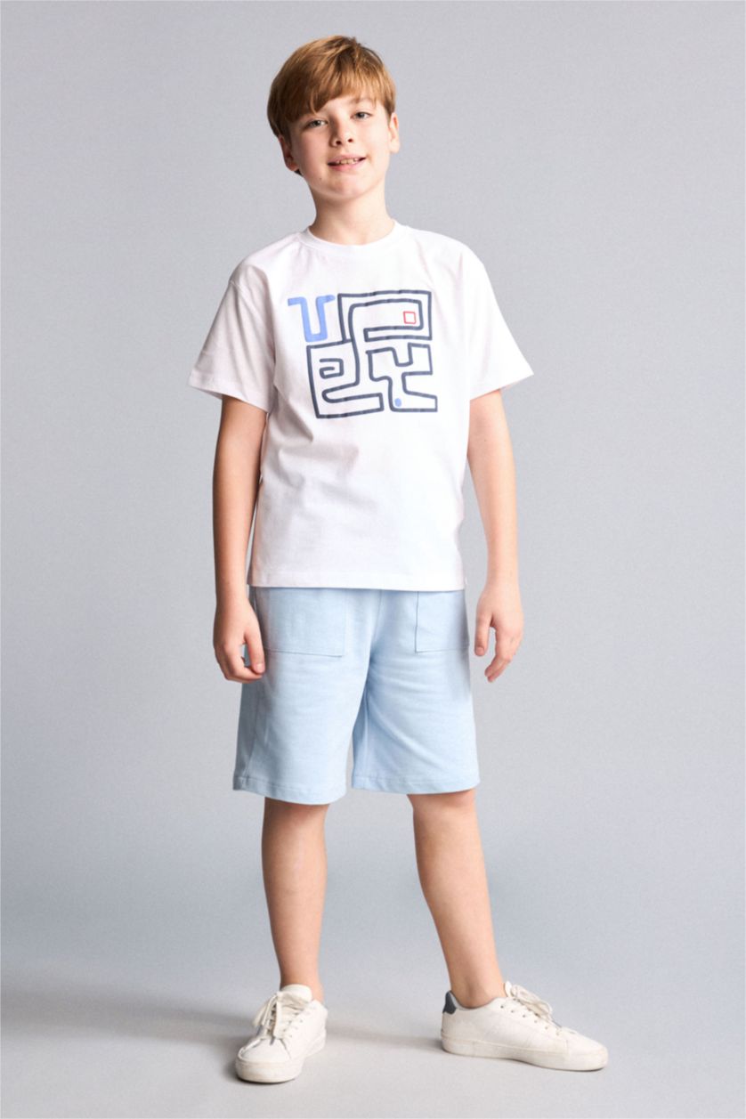 Young Boys - Teen Boys Light Blue Regular Fit Shorts