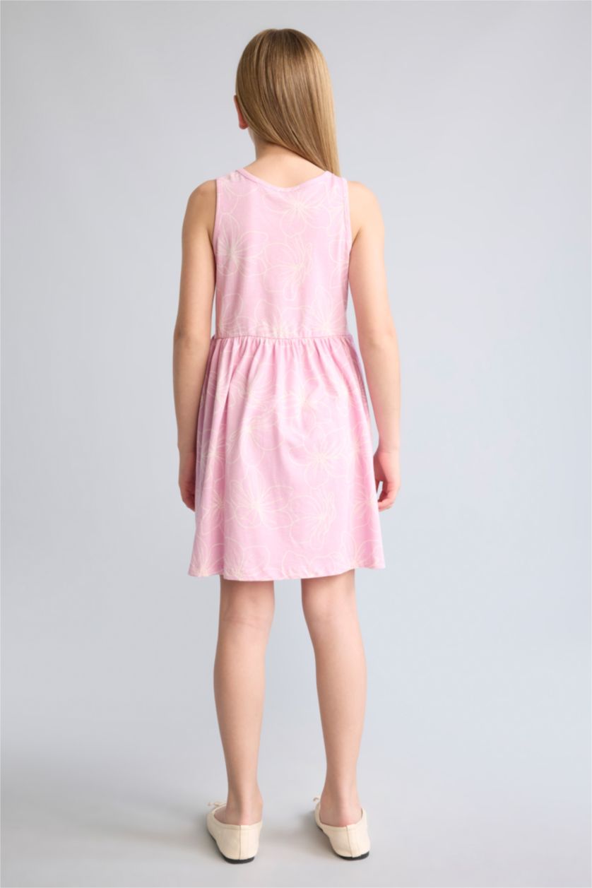 Young Girls - Teen Girls Pink Regular Fit Sleeveless Knitted Dress