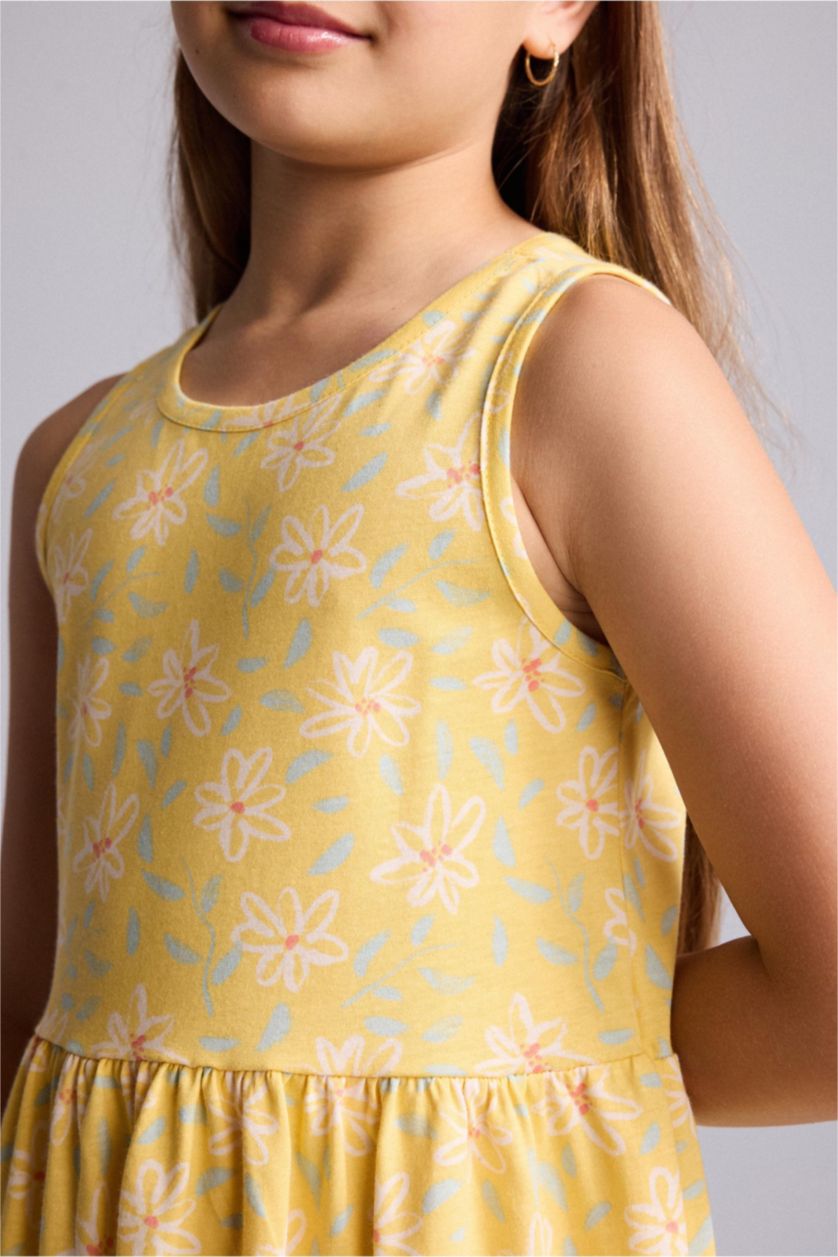 Young Girls - Teen Girls Light Yellow Regular Fit Sleeveless Knitted Dress