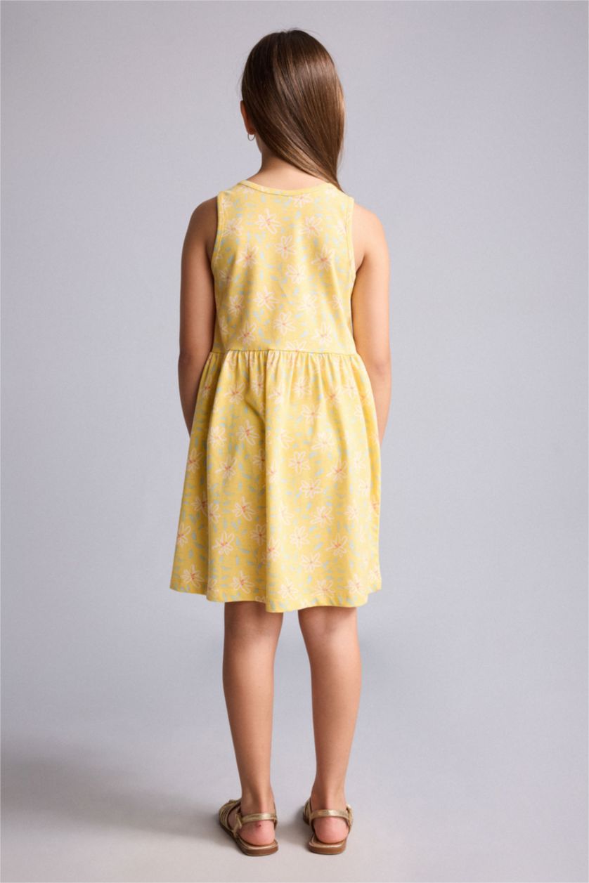 Young Girls - Teen Girls Light Yellow Regular Fit Sleeveless Knitted Dress