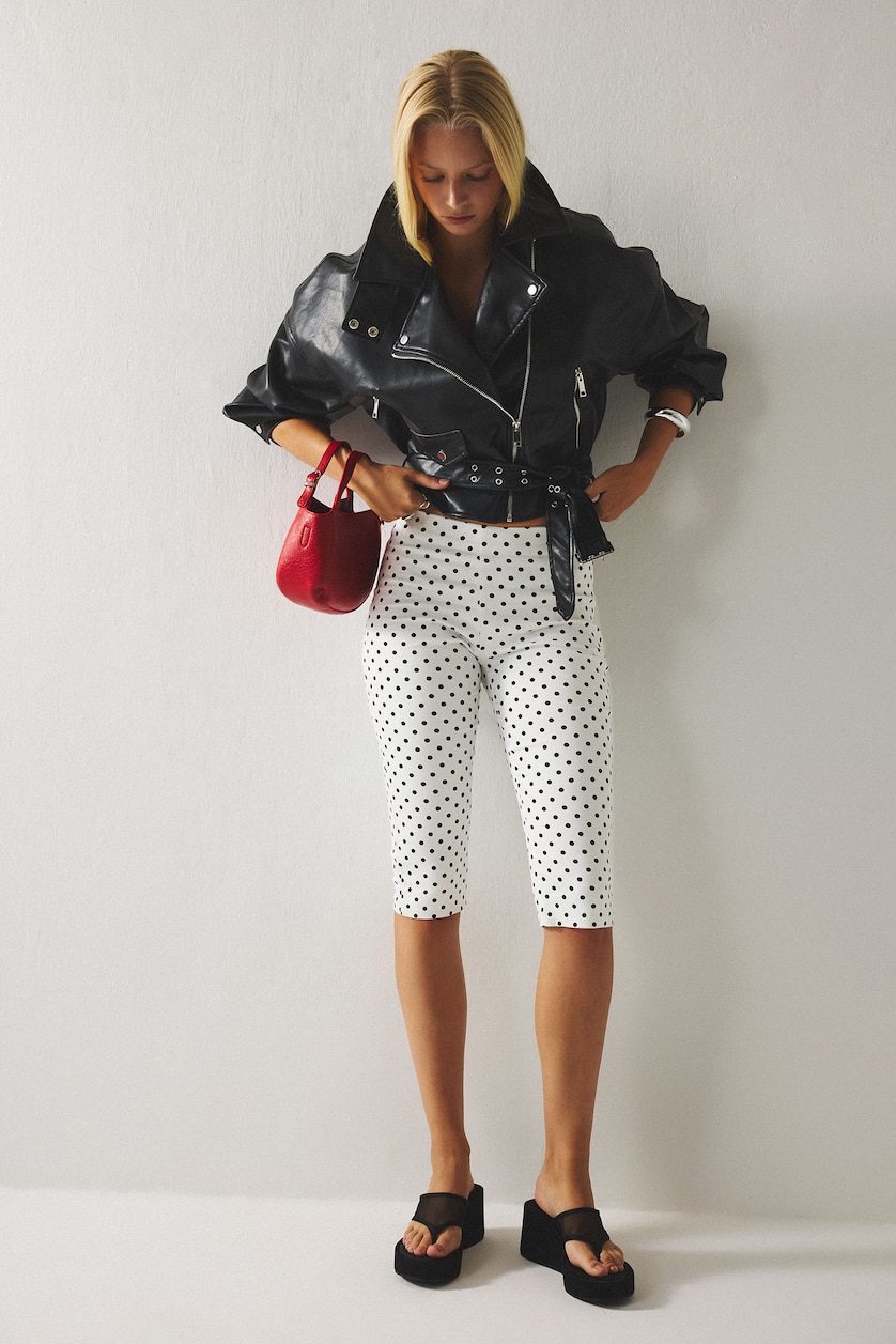 Women Black Oversize Fit Faux Leather Jacket