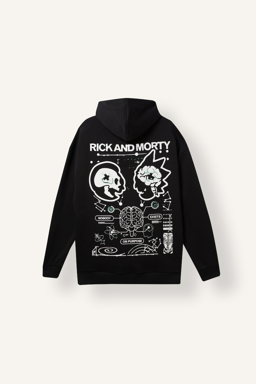 Men Black Boxy Fit Sweatshirt