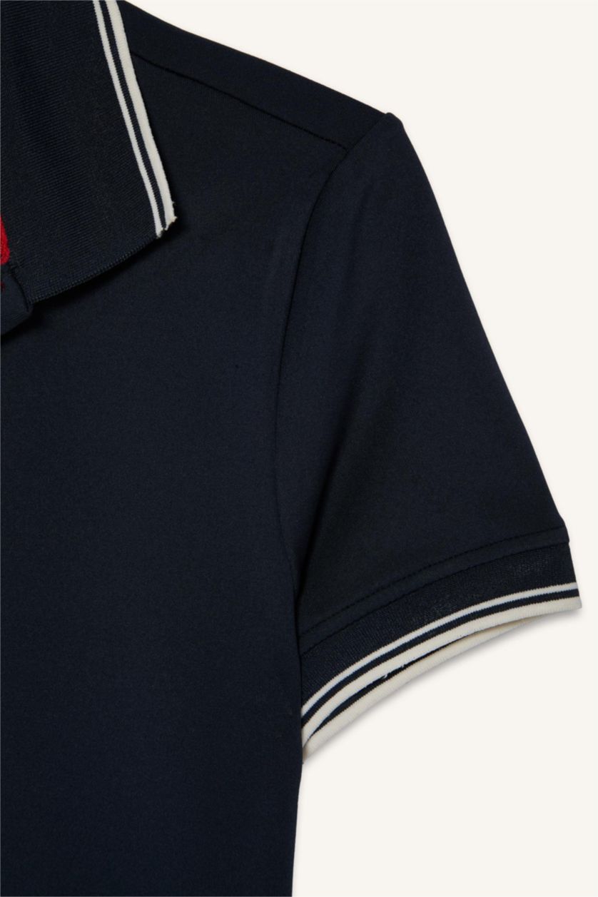 نساء كحلي Standard Fit Sports Polo T-Shirt