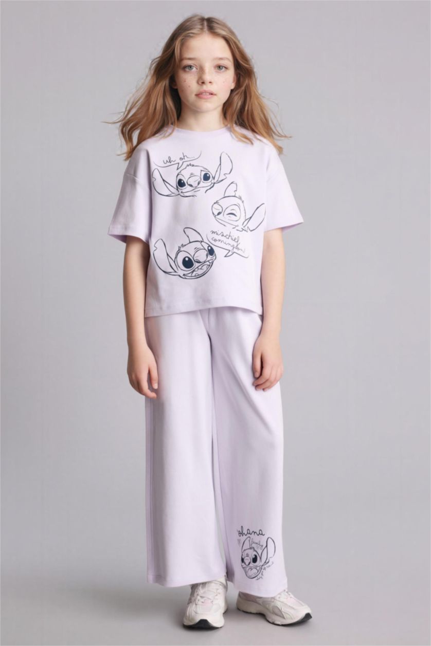 Kız Çocuk - Genç Kız Açık Lila Dısney Lılo & Stıtch 2'li Takım Kız Çocuk