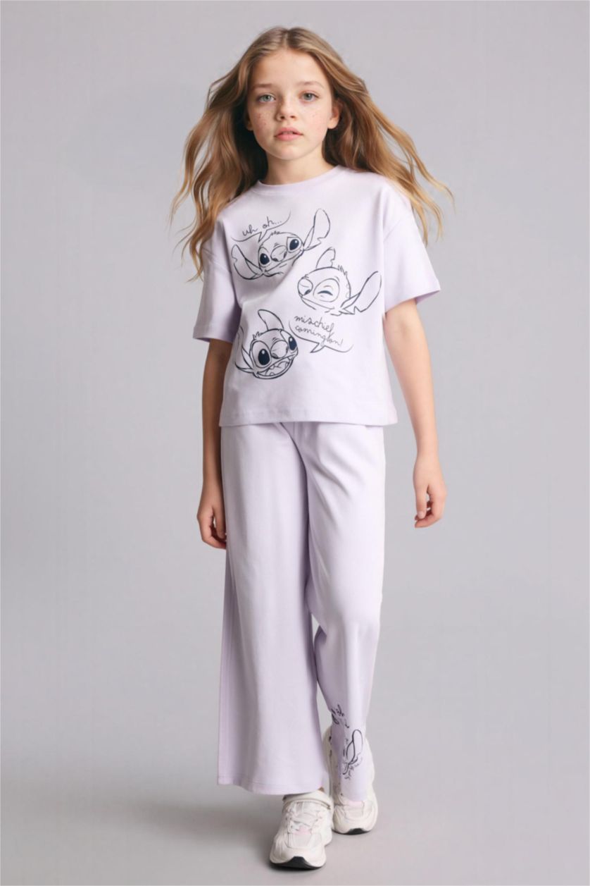 Kız Çocuk - Genç Kız Açık Lila Dısney Lılo & Stıtch 2'li Takım Kız Çocuk