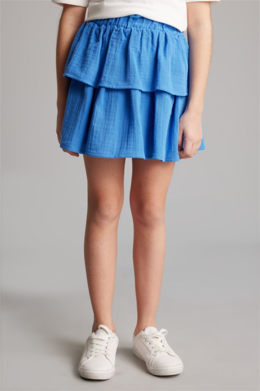 بنات بيج فاتح سيت بناتي تيشيرت وتنورة - قطعتين