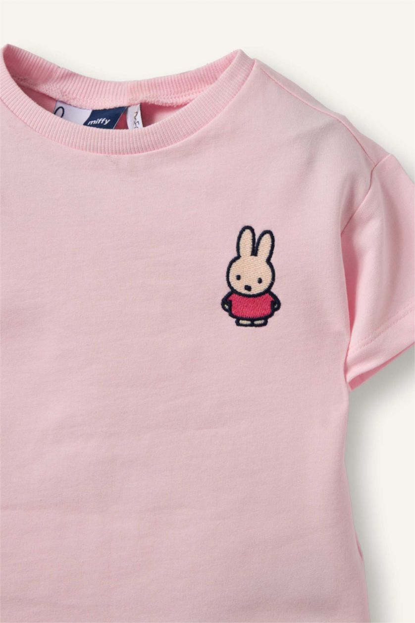 Kız Bebek Açık Pembe Miffy Tişört Alt 2'li Takım Kız Bebek