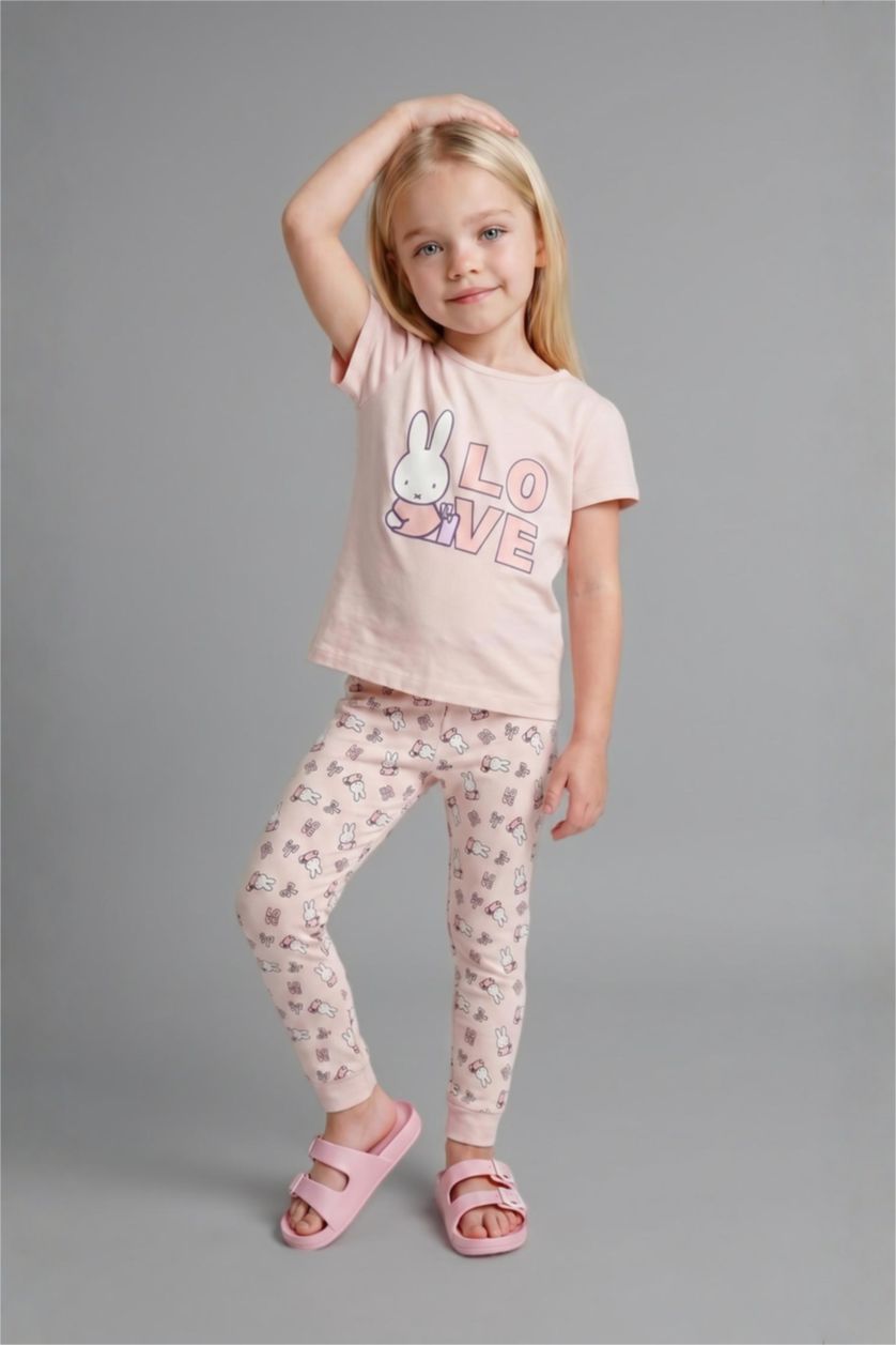 Kız Bebek Açık Pembe Miffy 2'li Pijama Takımı Kız Bebek