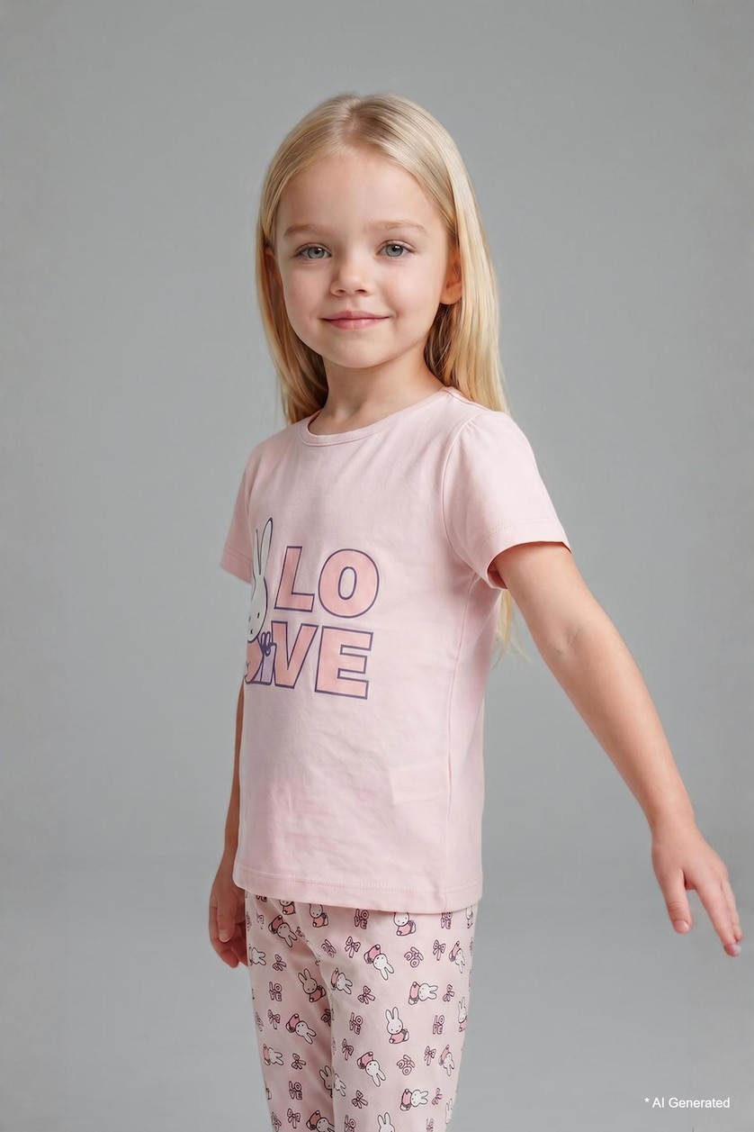 Baby Girls Light Pink Baby Girl Miffy 2 Piece Pyjama Set