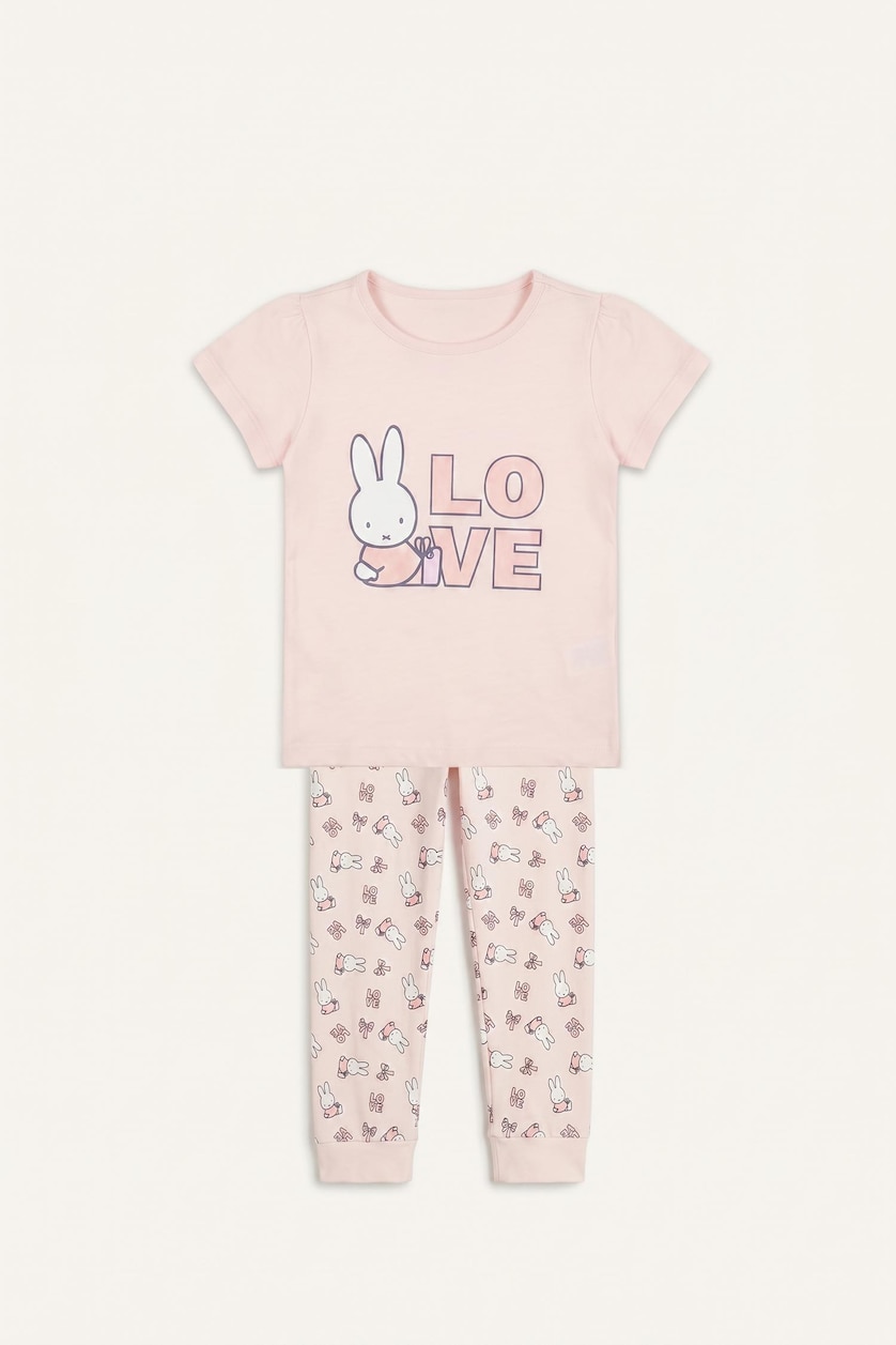 Baby Girls Light Pink Baby Girl Miffy 2 Piece Pyjama Set