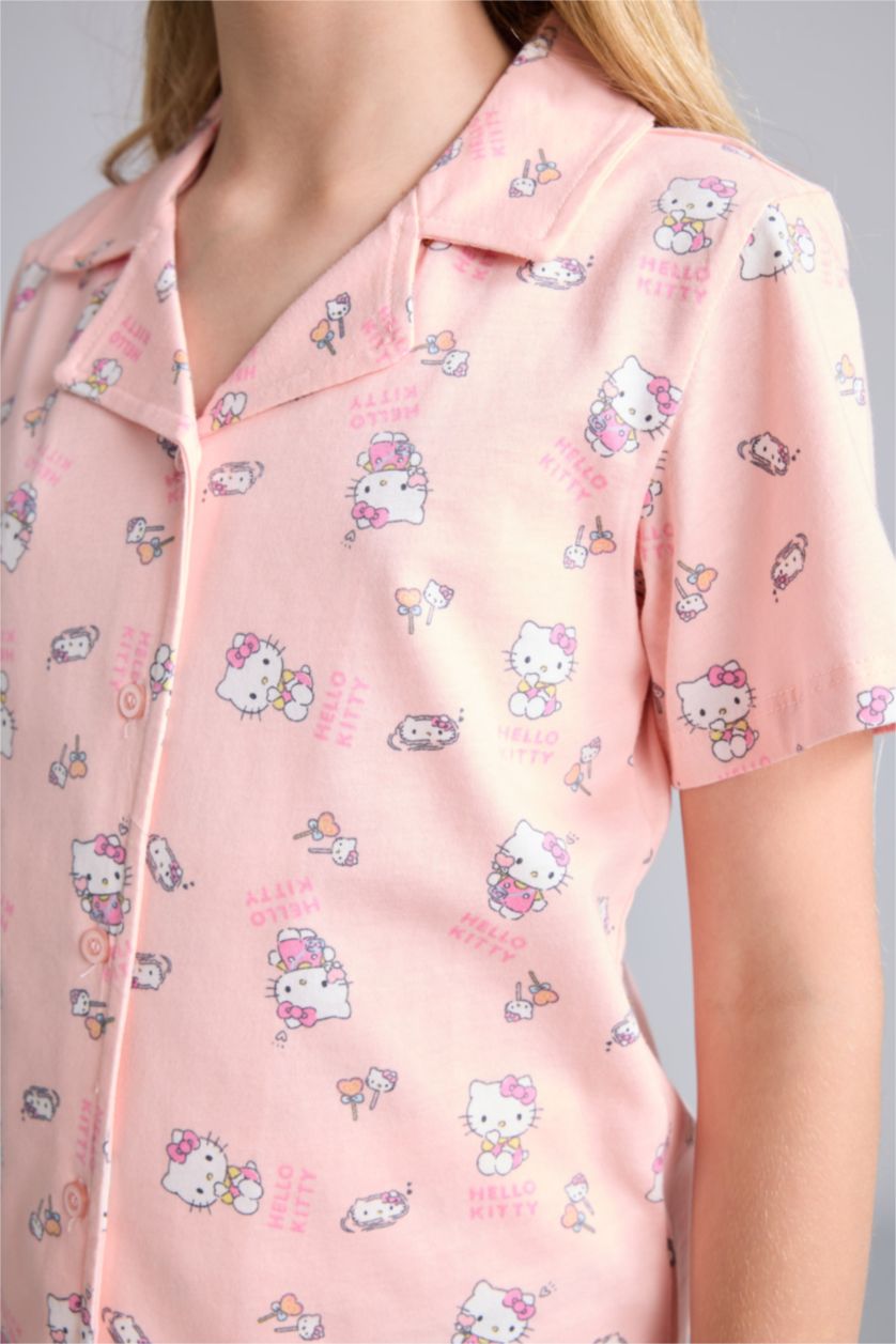 Kız Çocuk - Genç Kız Açık Pembe Hello Kitty Lisanslı 2'Li Takım Kız Çocuk