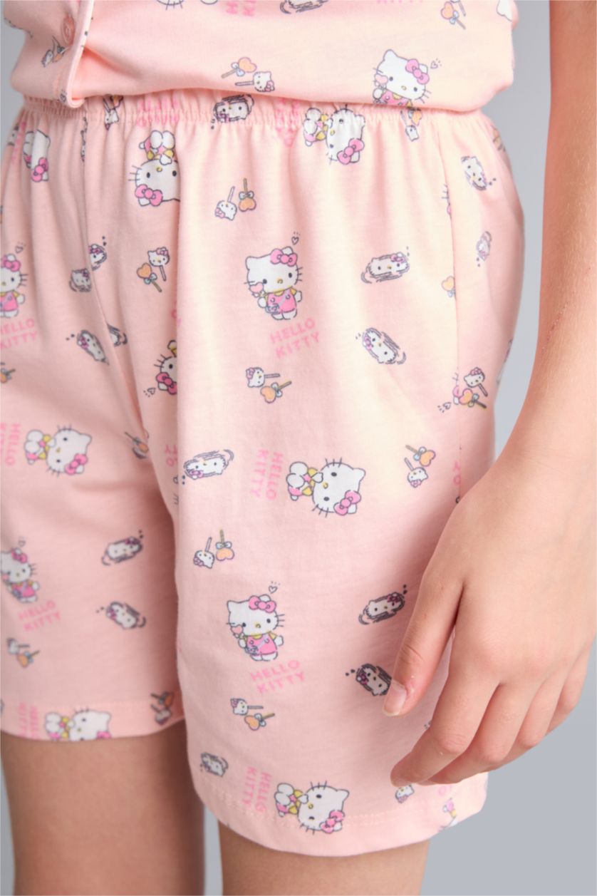 Kız Çocuk - Genç Kız Açık Pembe Hello Kitty Lisanslı 2'Li Takım Kız Çocuk