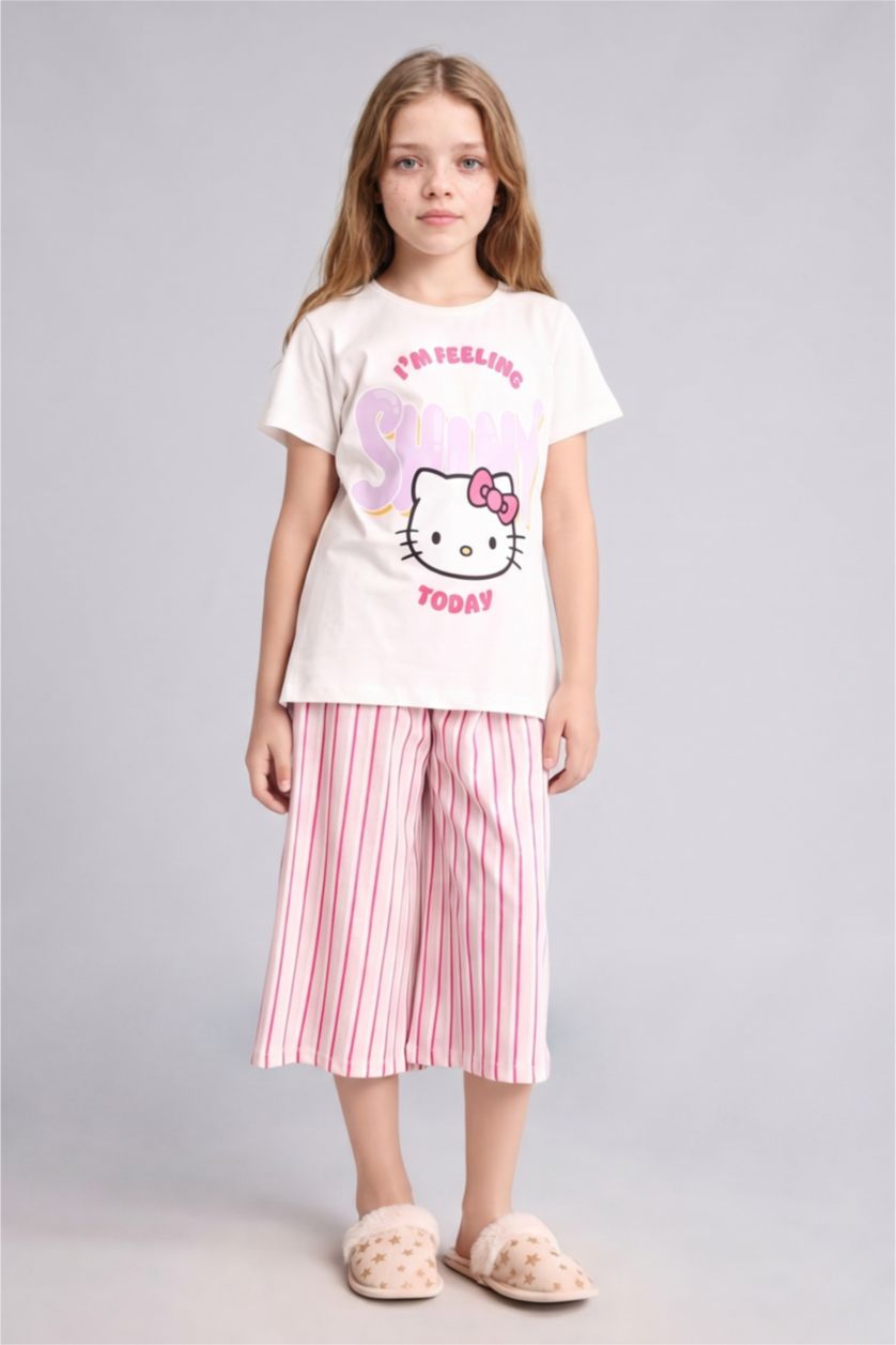 Young Girls - Teen Girls Light Pink 2 piece Regular Fit Knitted Pyjamas