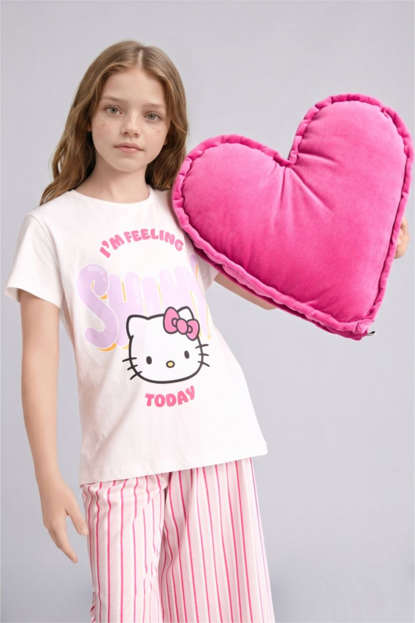 Young Girls - Teen Girls Light Pink 2 piece Regular Fit Knitted Pyjamas