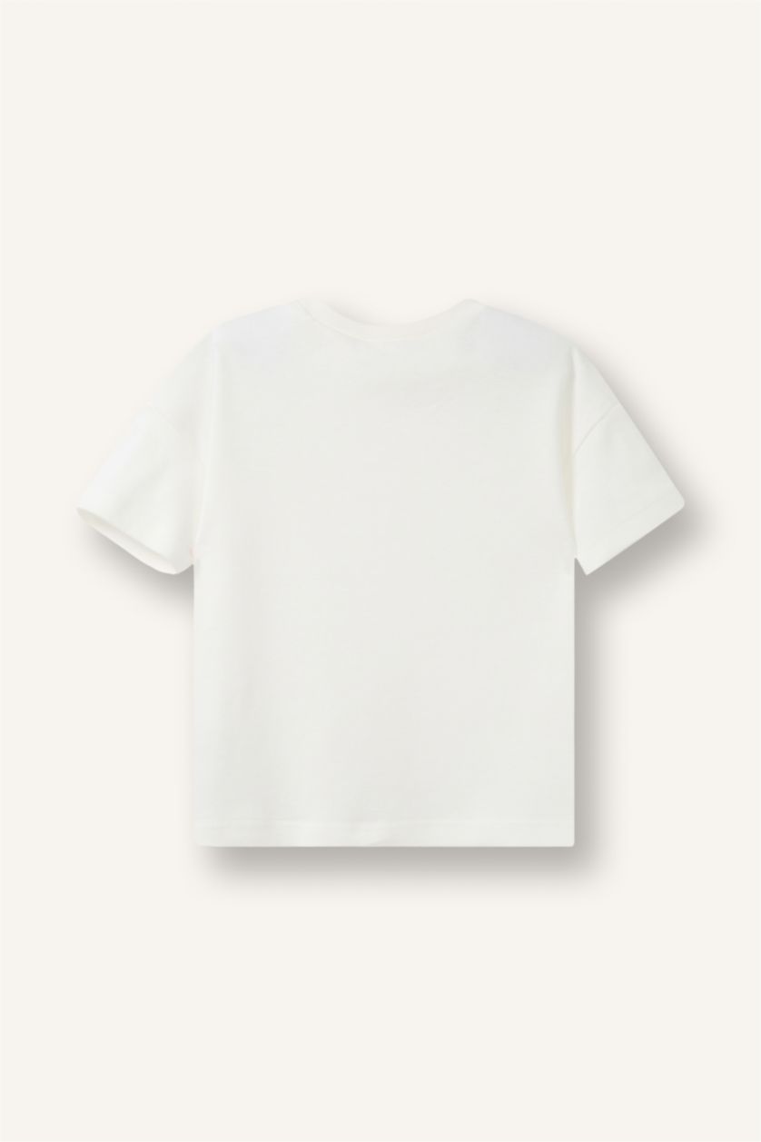 Baby Girl White Baby Girl Ribbed T-Shirt