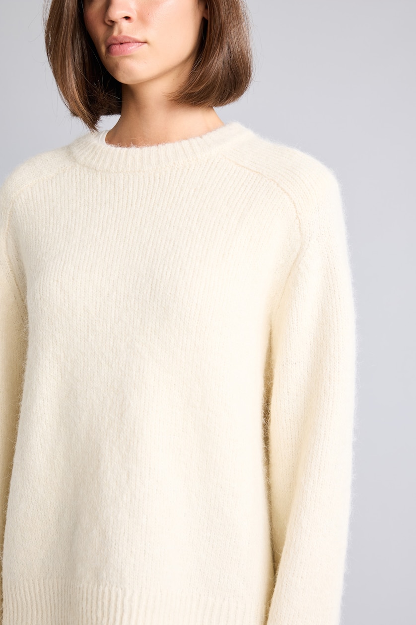 Women Beige Oversize Fit Pullover