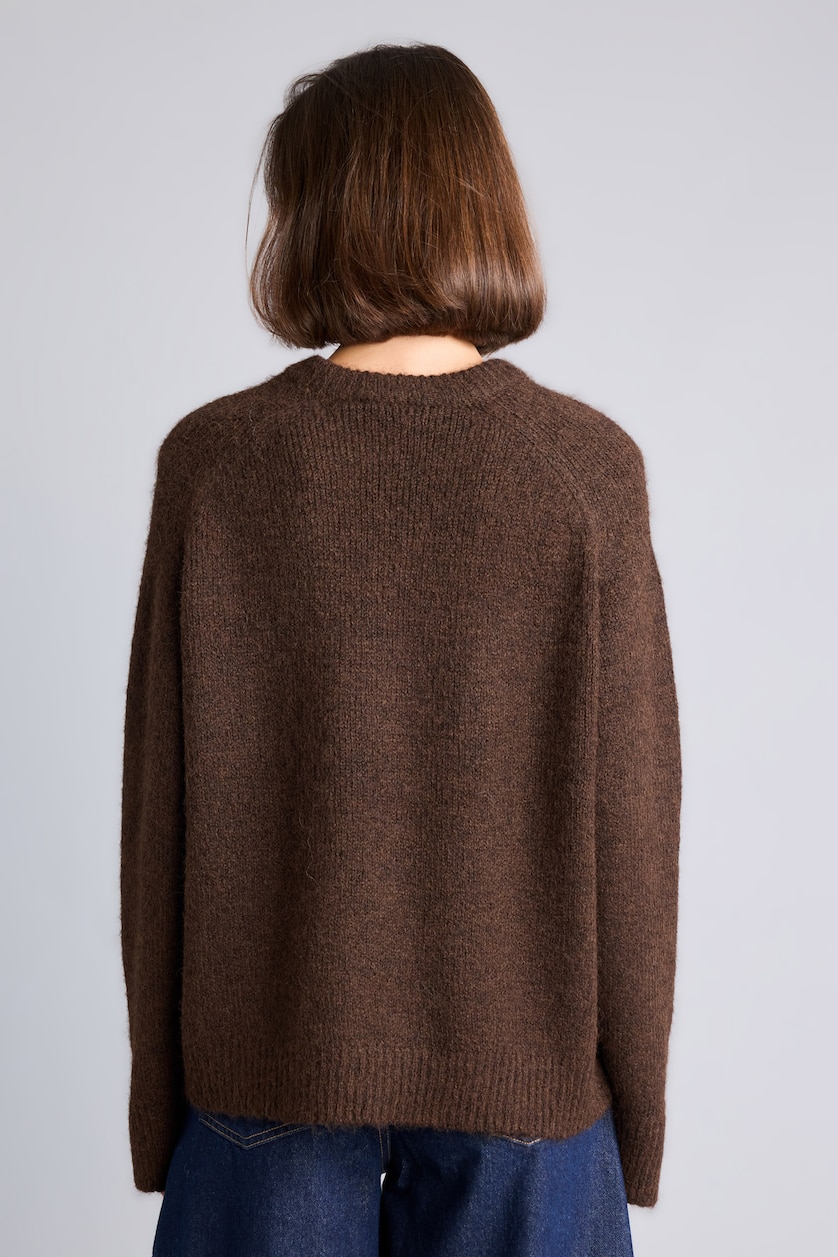 Women Brown Oversize Fit Pullover
