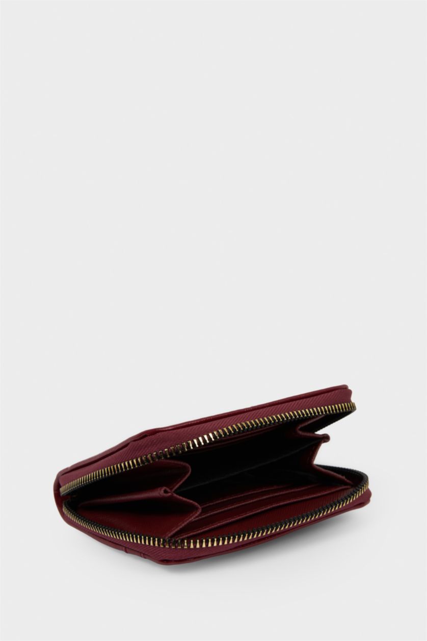 Kadın Bordo Kadın Suni Deri Cüzdan