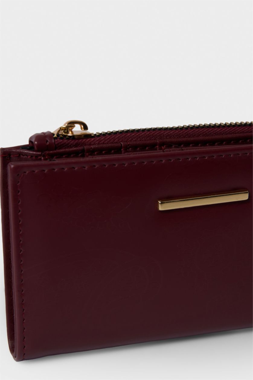 Kadın Bordo Kadın Suni Deri Cüzdan