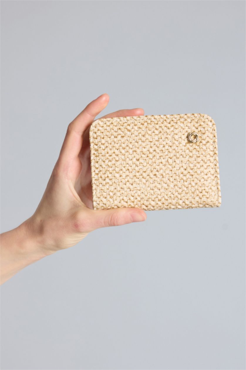 Kadın Bej Suni Deri Cüzdan