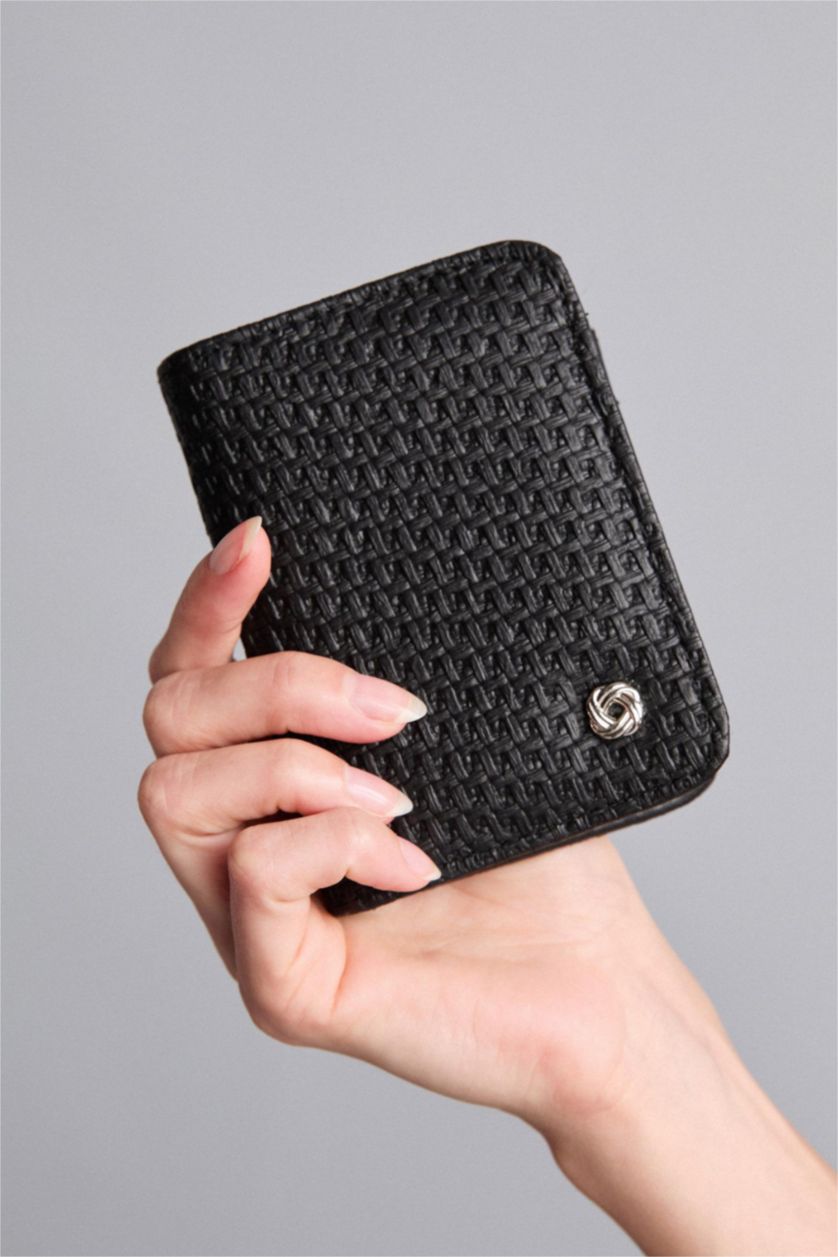 WOMAN Black Woman Faux Leather Wallets