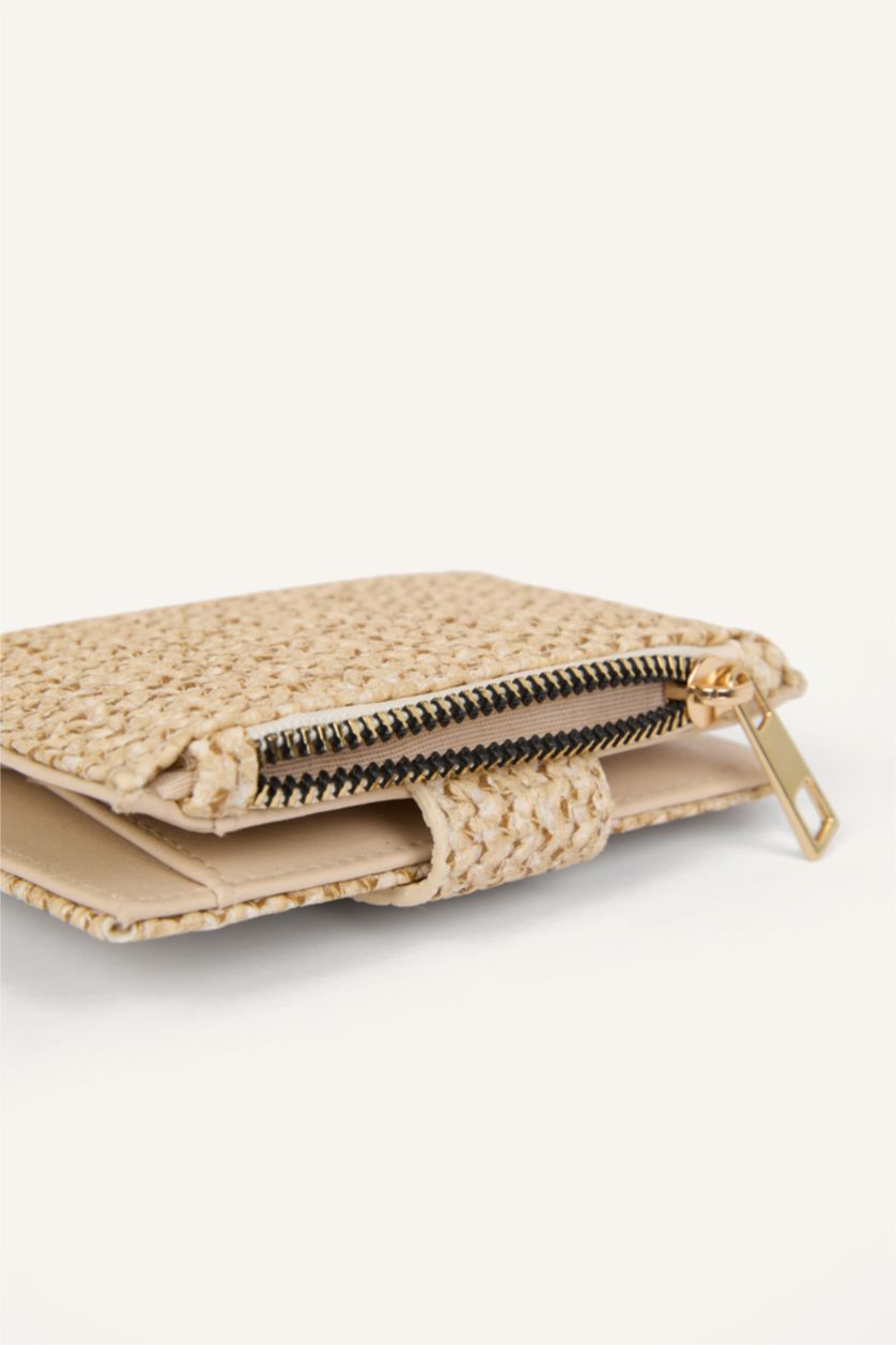 Kadın Bej Suni Deri Cüzdan