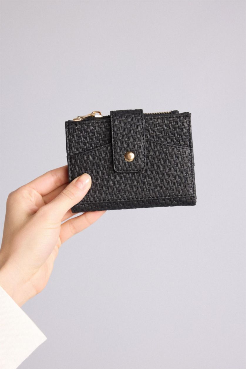 Women Black Woman Faux Leather Wallets