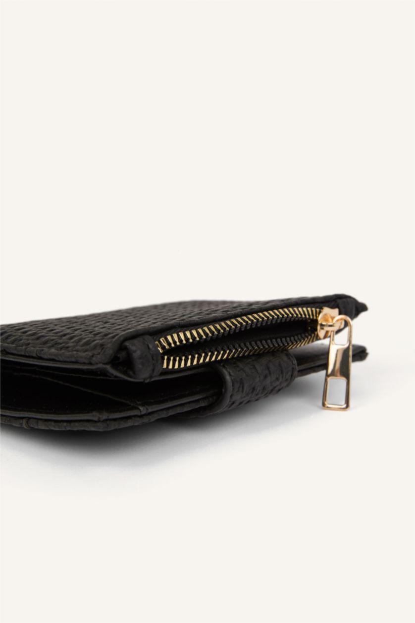 Kadın Siyah Suni Deri Cüzdan