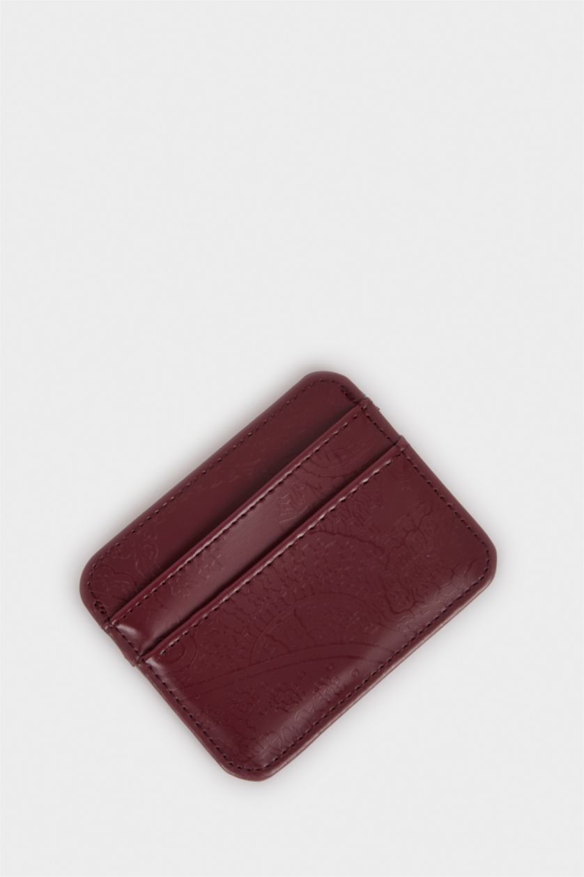 Kadın Bordo Kadın Suni Deri Kartlık