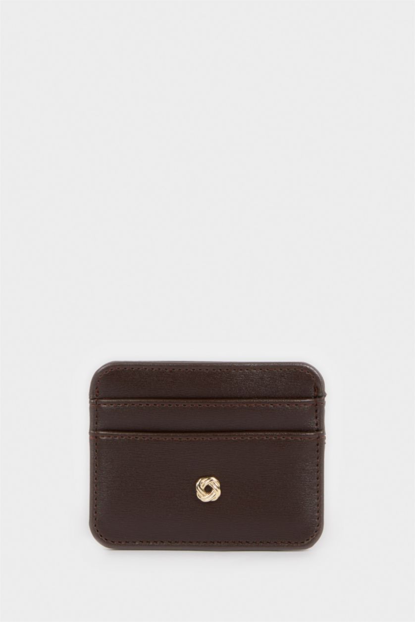 Kadın Kahve Kadın Suni Deri Kartlık