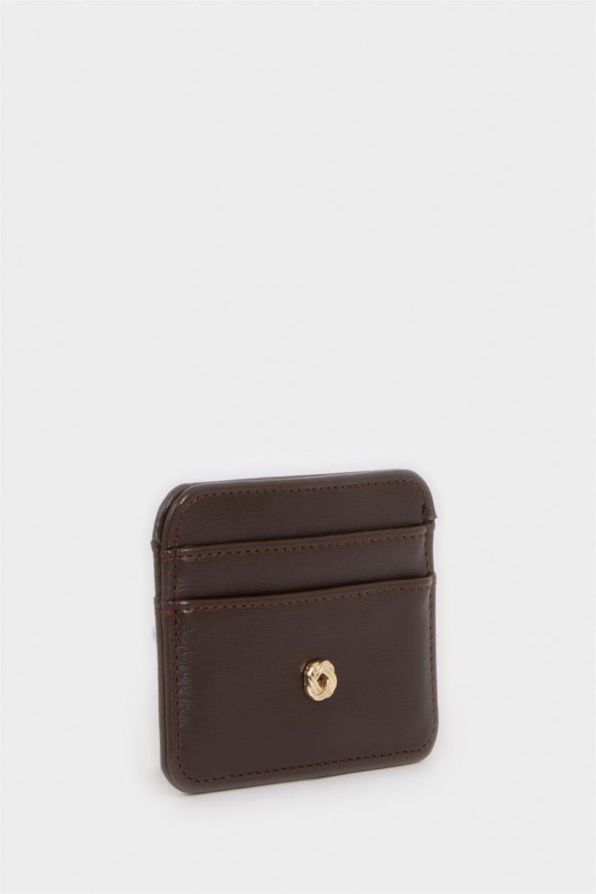 Kadın Kahve Kadın Suni Deri Kartlık