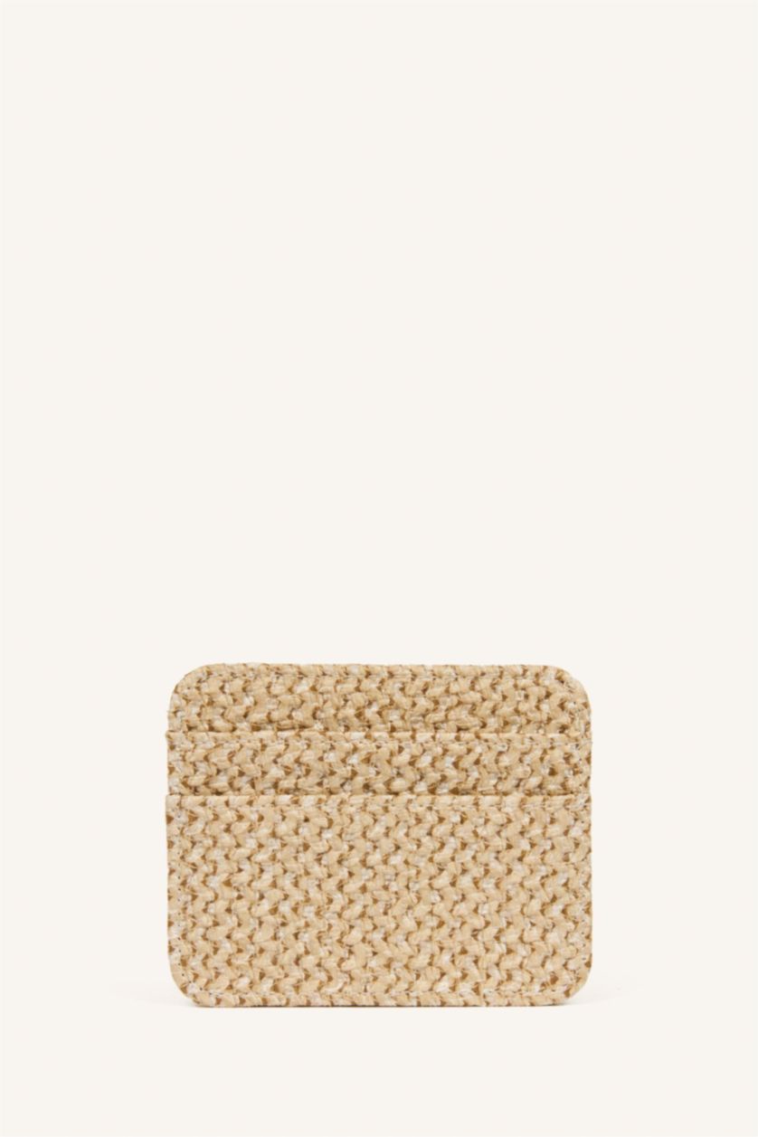 WOMAN Beige Woman Business Card Wallet