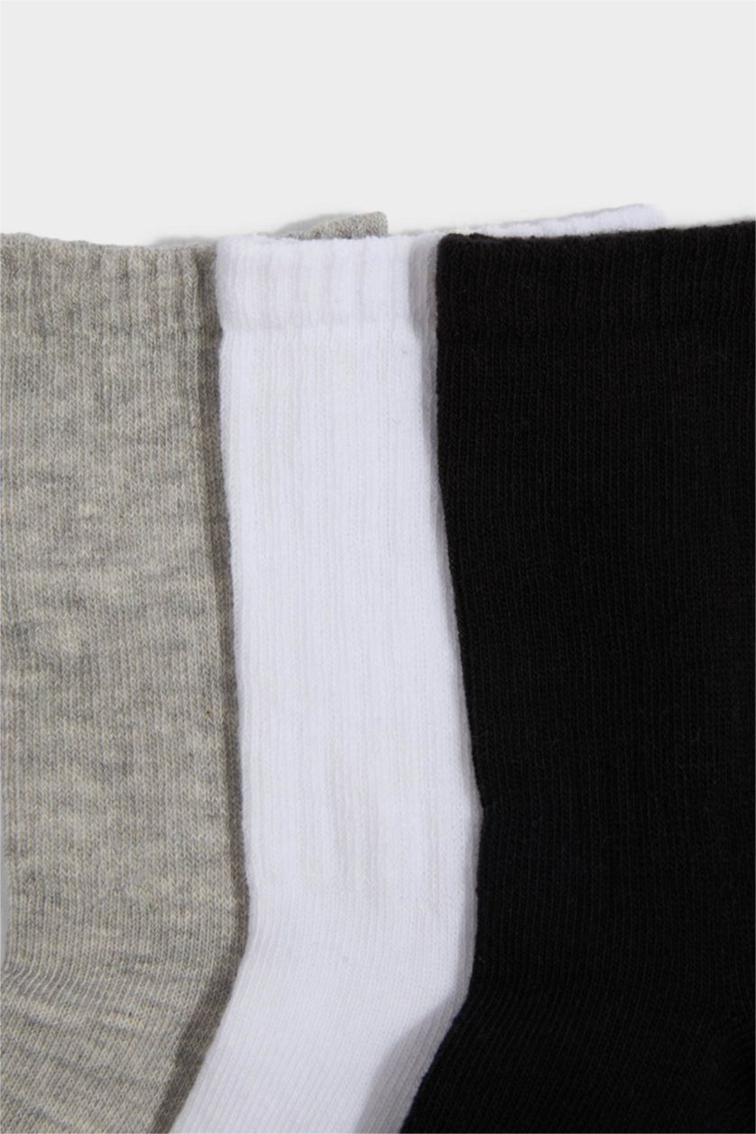 Erkek Çocuk - Genç Erkek Karma 3'lü Pamuklu Uzun Çorap Erkek Çocuk