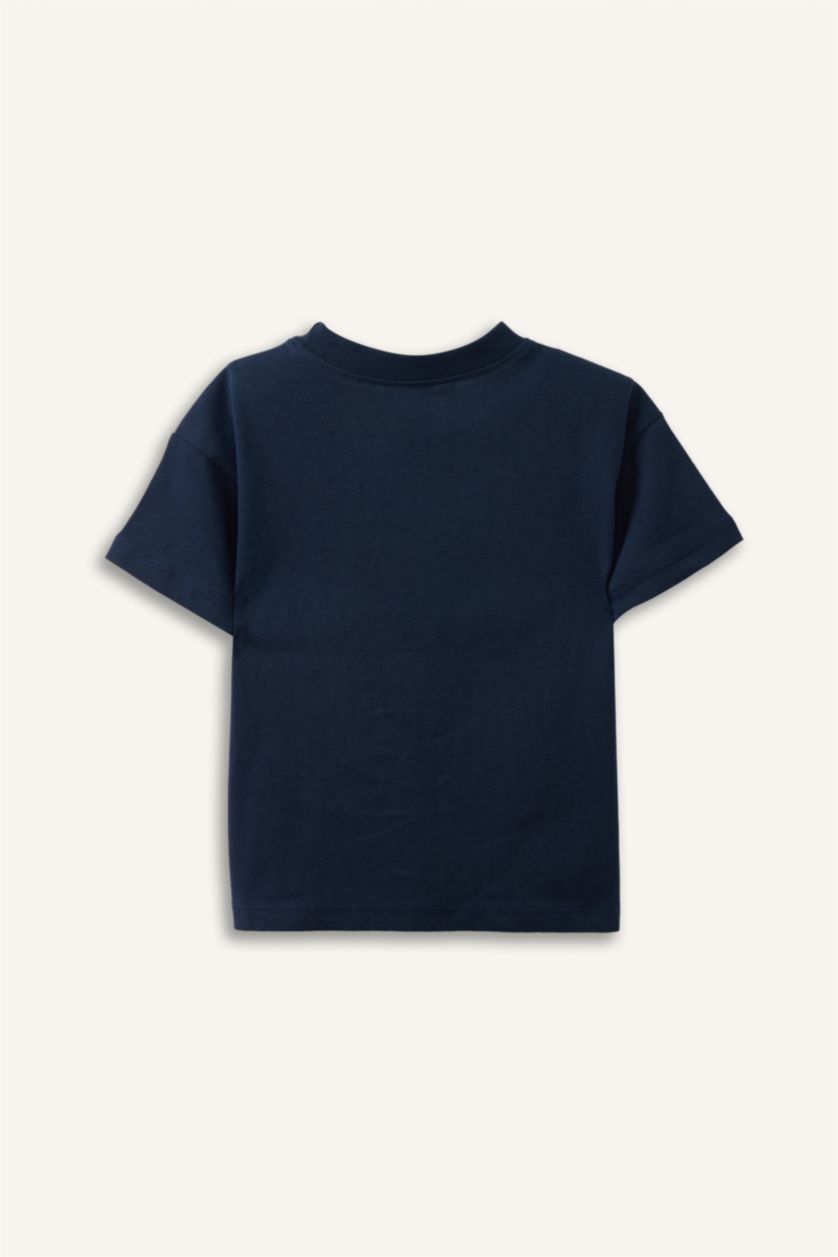 Erkek Bebek Lacivert Ayıcıklı Tişört Erkek Bebek