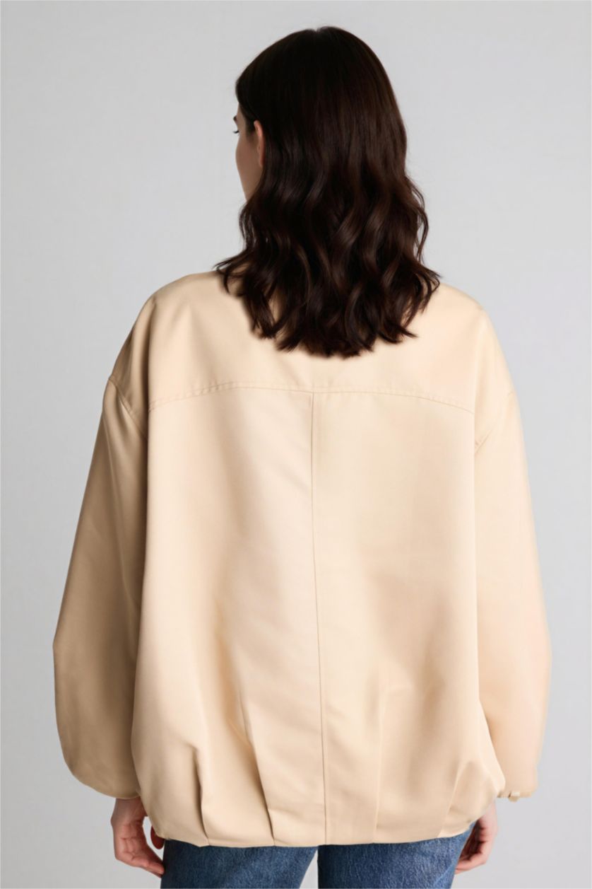 نساء بيج سترة بليزر قصة عادية جبردين بياخة عالية