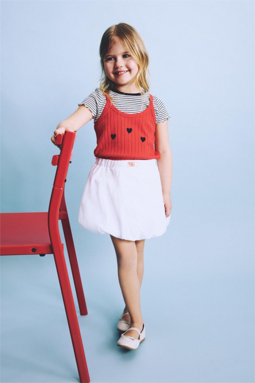 طفلة صغيرة أبيض تنورة بيبي بناتي بيزك سادة بوبلين