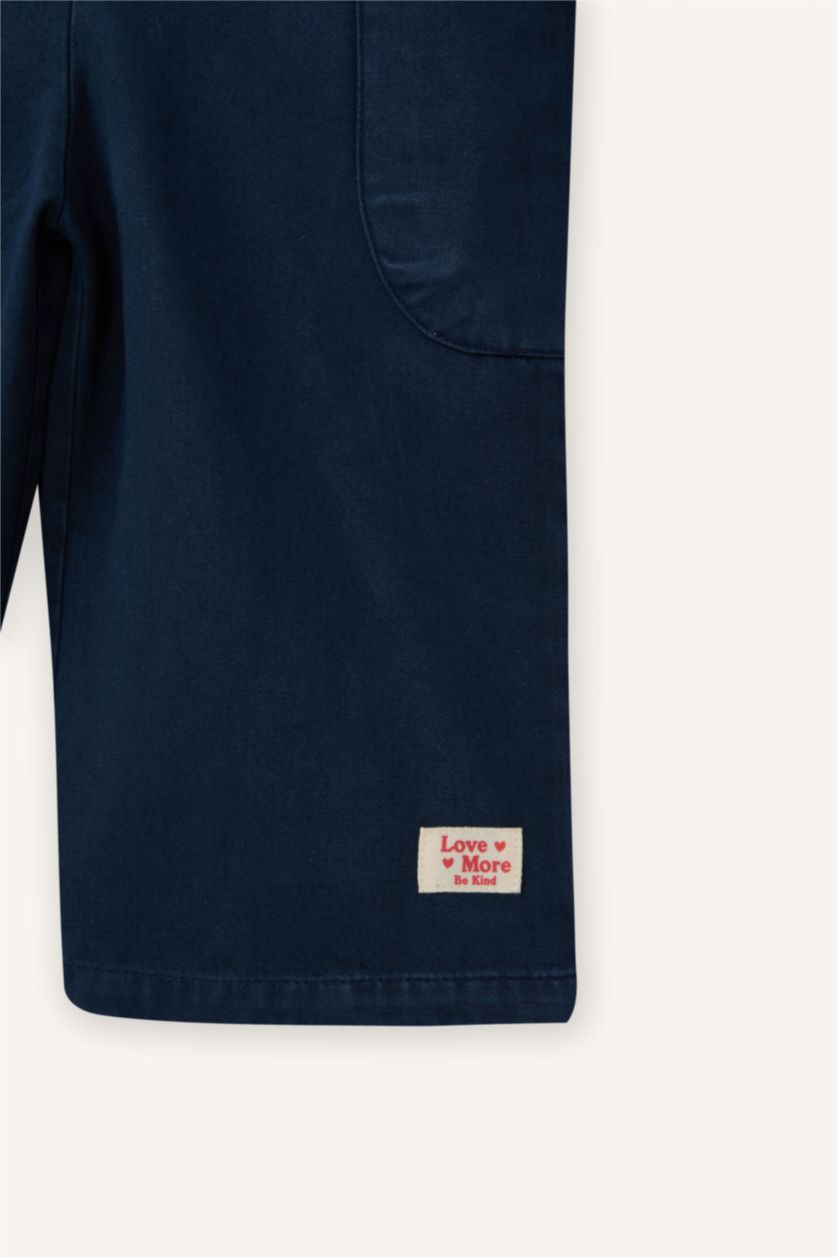 Kız Bebek Lacivert Tencel Tulum Kız Bebek