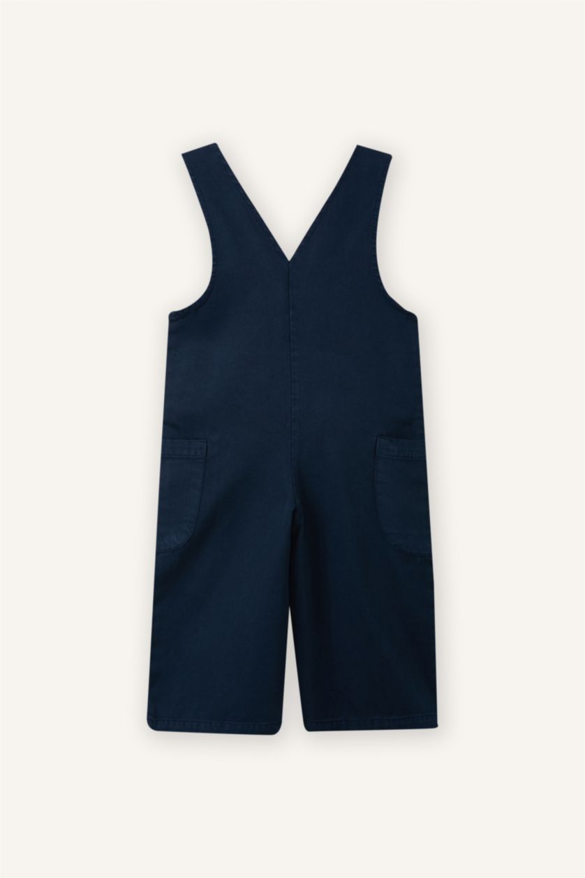 Kız Bebek Lacivert Tencel Tulum Kız Bebek