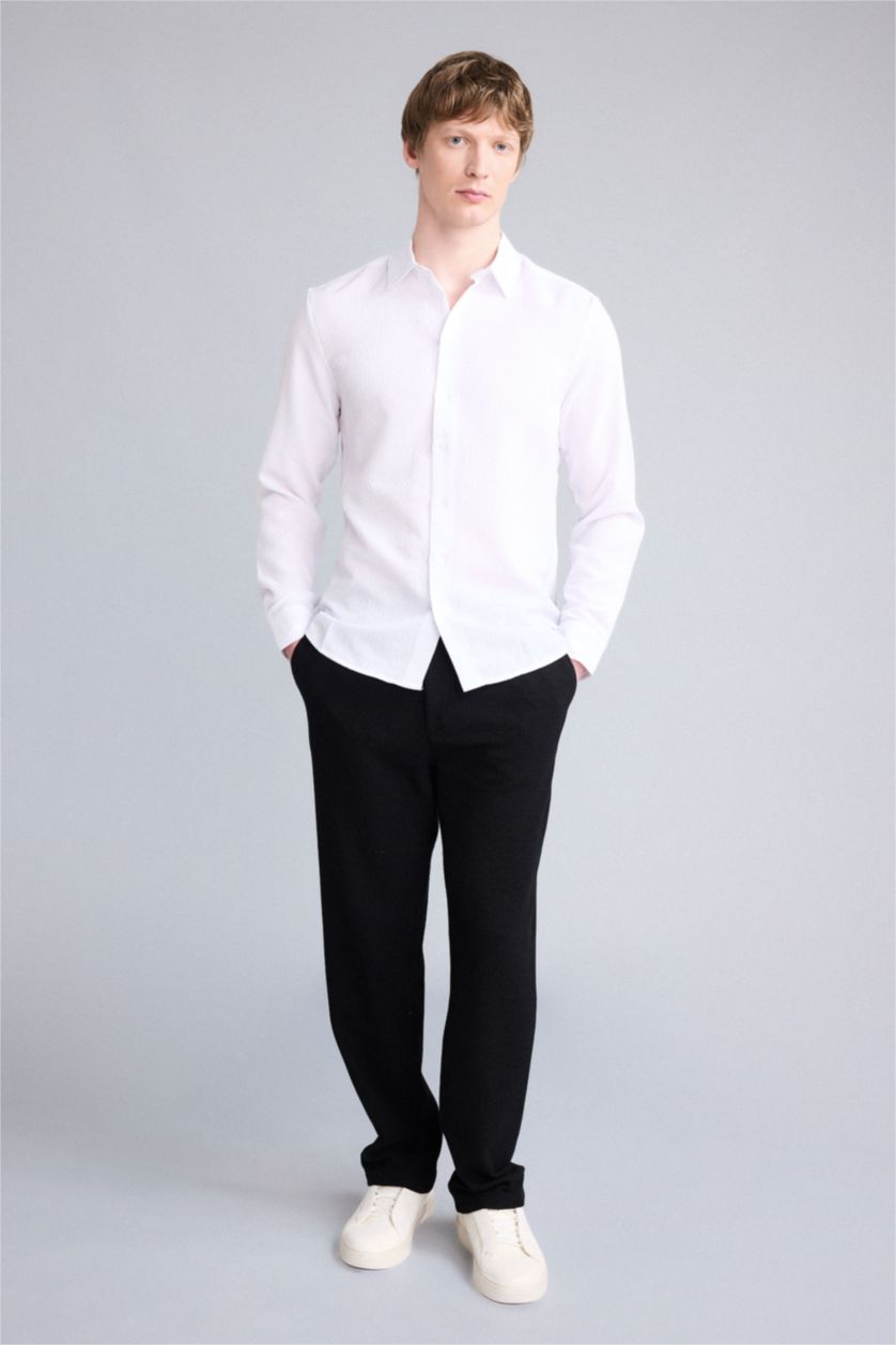 Erkek Siyah Relax Fıt Pantolon