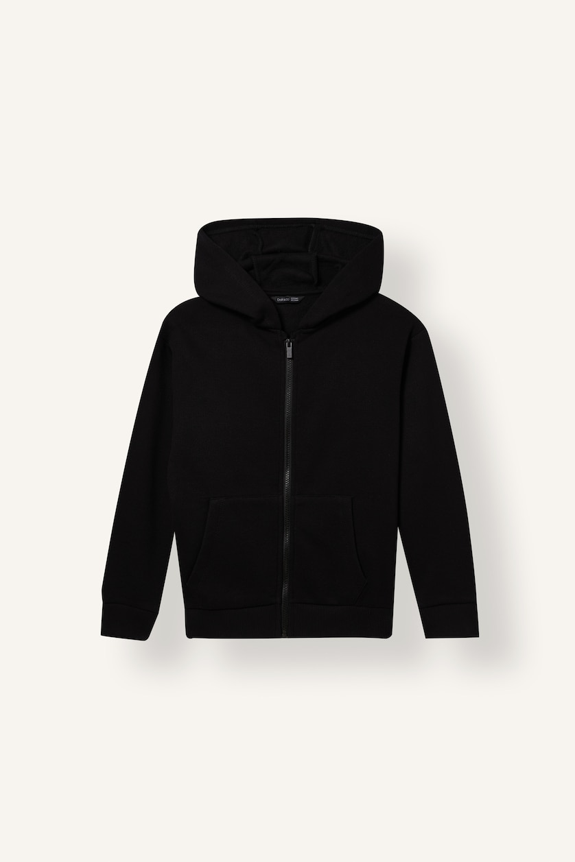 Young Boys - Teen Boys Black Boy Zip-Up Hoodie