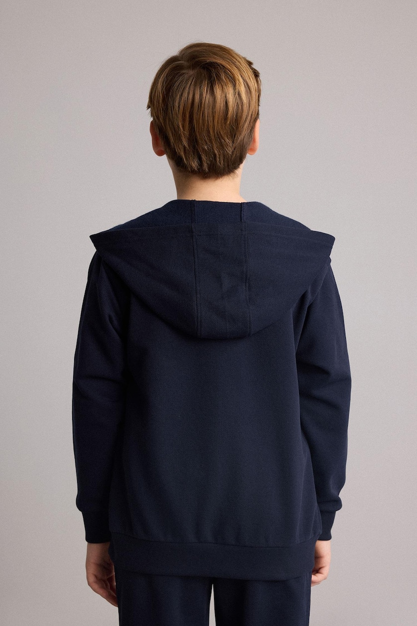 Young Boys - Teen Boys NAVY Boy Zip-Up with Pockets Hooded Sweatshirt