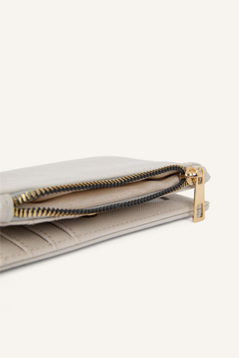 Kadın Gri Suni Deri Cüzdan