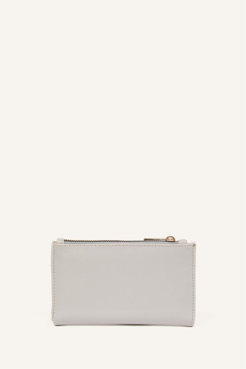 Kadın Gri Suni Deri Cüzdan