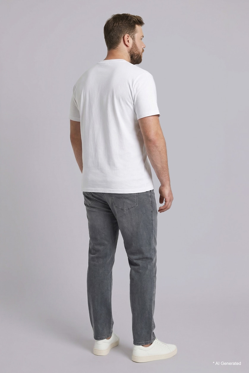 Erkek Siyah Wide Leg Jean