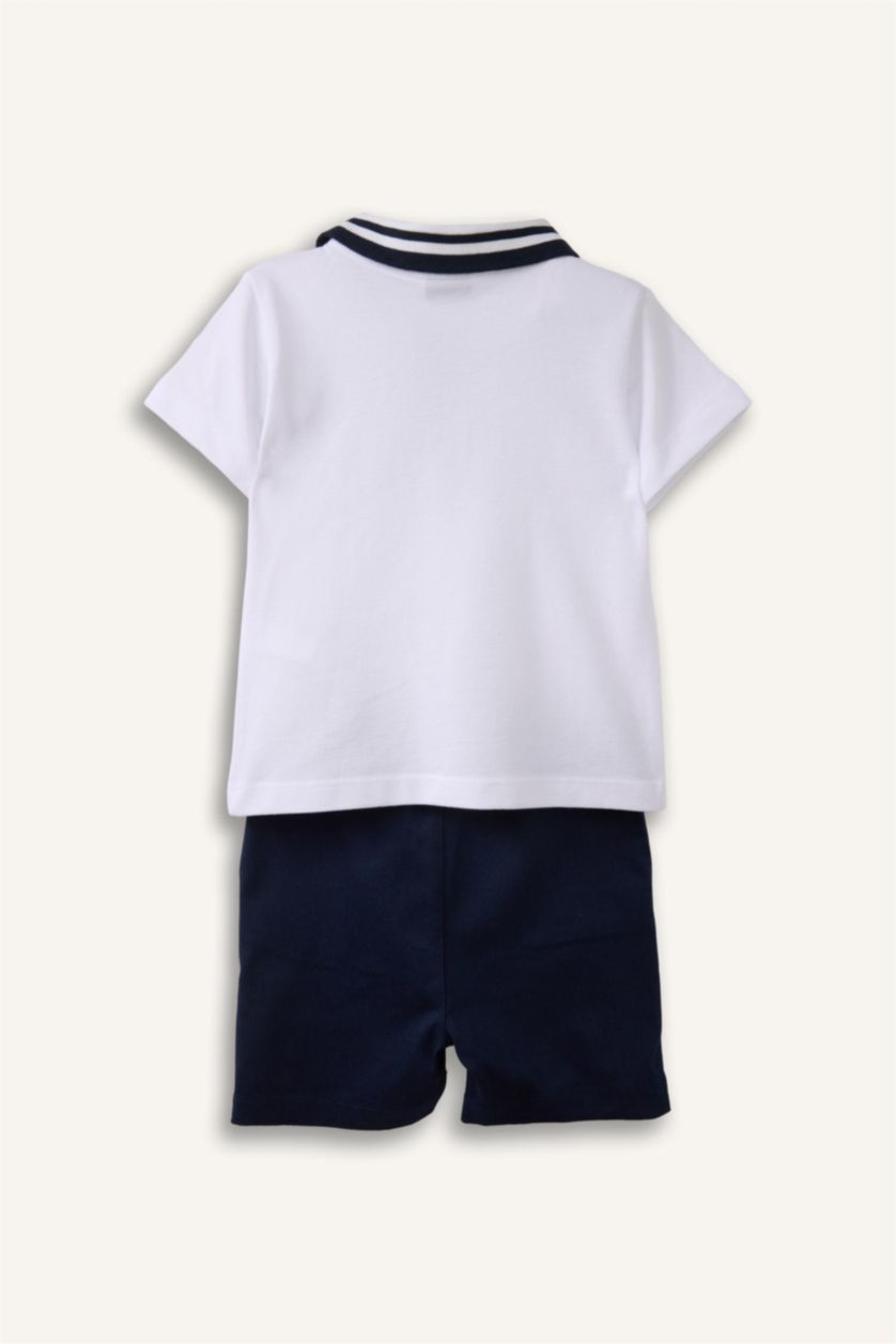 طفل صغير أبيض سيت بيبي ولادي بطبعة دب - قطعتين