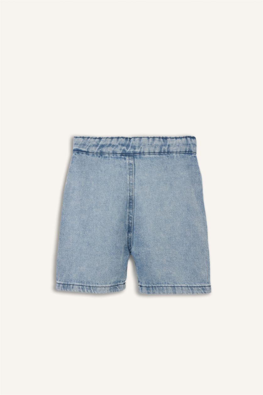 Erkek Bebek Açık Mavi Regular Fıt Jean Şort Erkek Bebek
