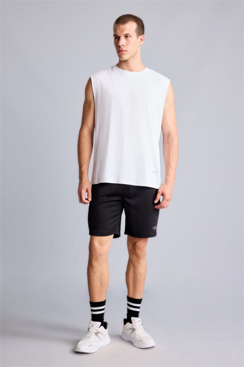 رجال أبيض Standard Fit Sports White Tank Top